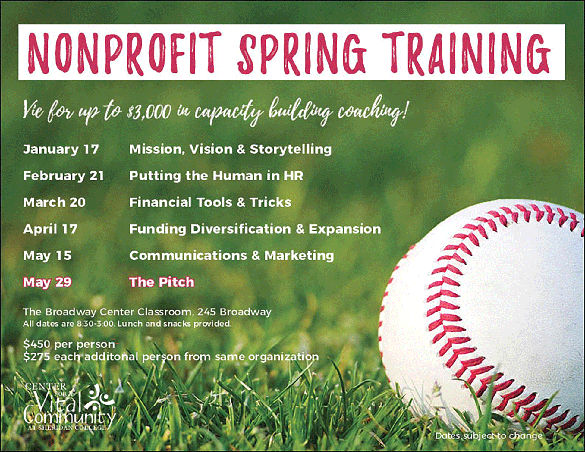 Spring Training 2024 Center for a Vital Community